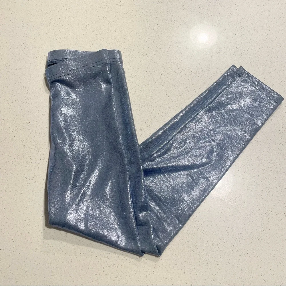Old Navy Metallic Periwinkle Blue Leggings